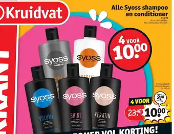 Kruidvat Alle syoss shampoo en conditioner aanbieding