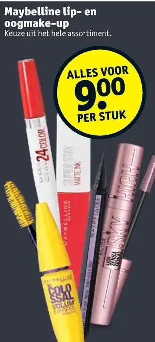 Kruidvat Maybelline lip -en oogmake-up aanbieding