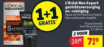 Kruidvat L'oreal men expert gezichtsverzorging en -reiniging aanbieding