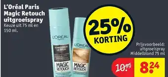 Kruidvat L'oreal paris magic retouch uitgroeispray 150ml aanbieding