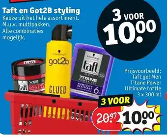 Kruidvat Taft en got2b styling aanbieding