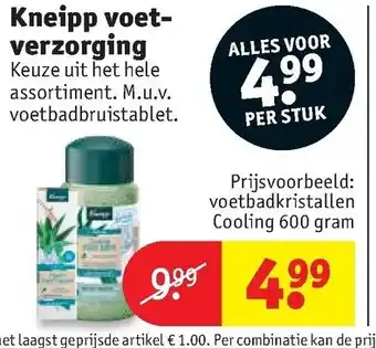 Kruidvat Kneipp voet verzorging aanbieding