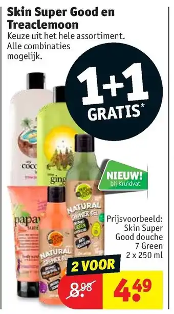 Kruidvat Skin super good en treaclemoon aanbieding