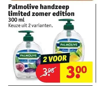 Kruidvat Palmolive handzeep limited zomer edition 300ml aanbieding