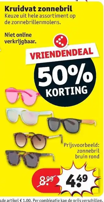 Kruidvat Kruidvat zonnebril aanbieding