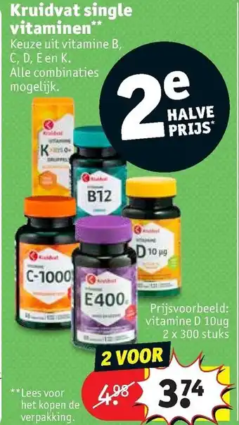 Kruidvat Kruidvat single vitaminen aanbieding