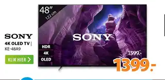 Expert Sony 4K OLED TV KE-48A9 aanbieding