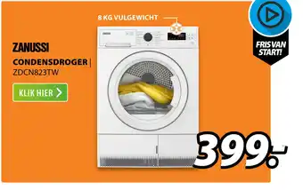 Expert Zanussi condensdroger ZDCN823TW aanbieding