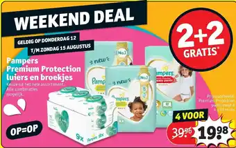 Kruidvat Pampers premium protection luiers en broekjes aanbieding