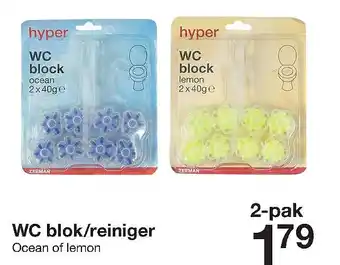 Zeeman WC blok/reiniger aanbieding