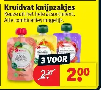 Kruidvat Knijpzakjes aanbieding