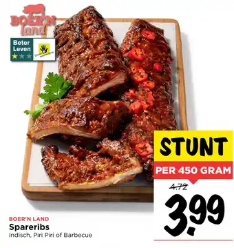 Vomar Voordeelmarkt Boer'n Land Spareribs 450g aanbieding