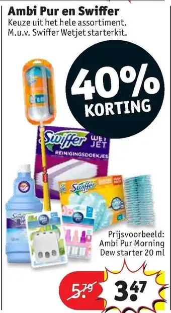 Kruidvat Ambi pur en swiffer aanbieding