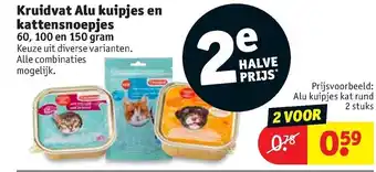 Kruidvat Kruidvat alu kuipjes en kattensnoepjes 150g aanbieding