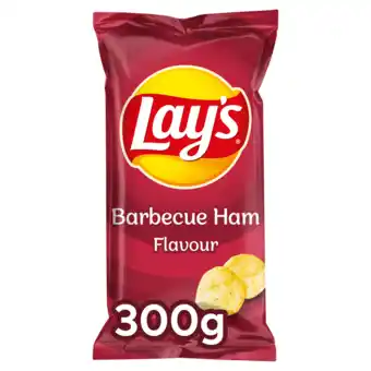 Jumbo Lay's bbq ham chips 300gr aanbieding