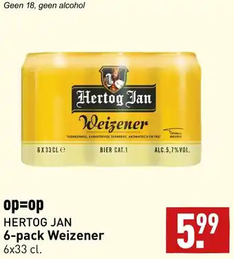 ALDI Hertog jan 6-pack weizener 6 x 33cl aanbieding