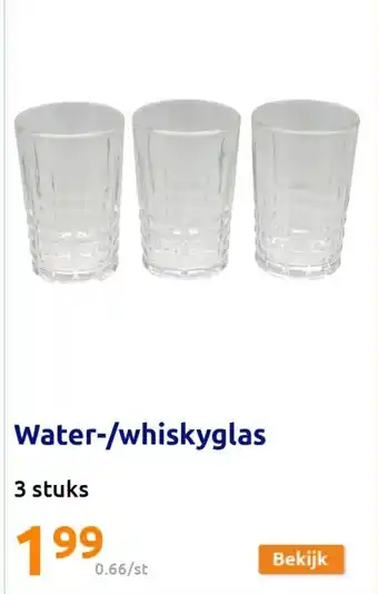 Action Water-/whiskyglas aanbieding