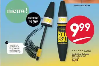 Etos Maybelline colossal 36h waterproof mascara aanbieding