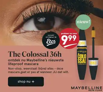 Etos The colossal 36h ontdek nu maybelline's nieuwste lifeproof mascara aanbieding