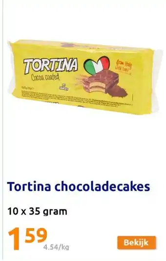 Action Tortina chocoladecakes 10 x 35g aanbieding