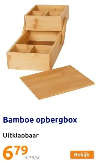 Action Bamboe opbergbox aanbieding