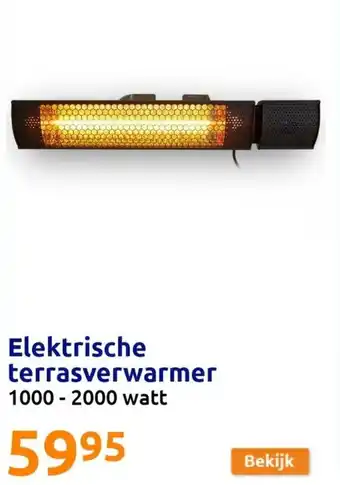 Action Elektrische terrasverwarmer 1000-2000 watt aanbieding