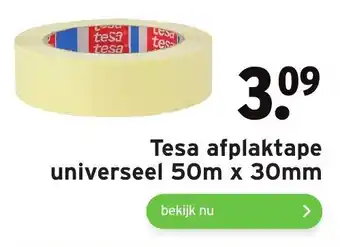 GAMMA Tesa afplaktape universeel 50mx30mm aanbieding