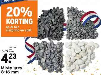 GAMMA Misty grey 8-16 mm 20kg aanbieding