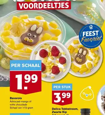 Hoogvliet Bavarois Advocaat-mango of witte chocolade 110 gram aanbieding