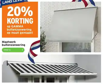 GAMMA Maatwerk buitenzonwering aanbieding