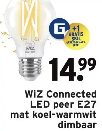 GAMMA WiZ Connected LED peer E27 mat koel-warmwit dimbaar aanbieding