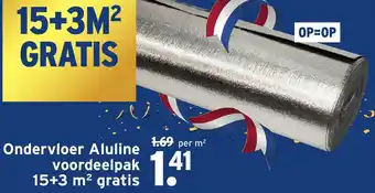 GAMMA Ondervloer Aluline voordeelpak 15+3m2 gratis aanbieding