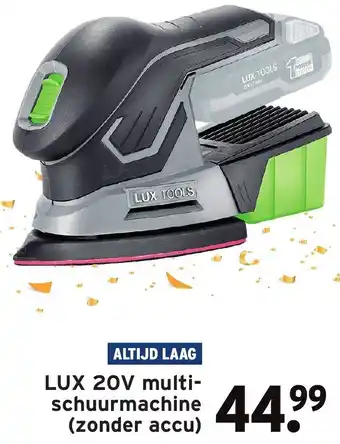 GAMMA LUX 20V multi- schuurmachine (zonder accu) aanbieding