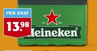 Hoogvliet Heineken per krat aanbieding