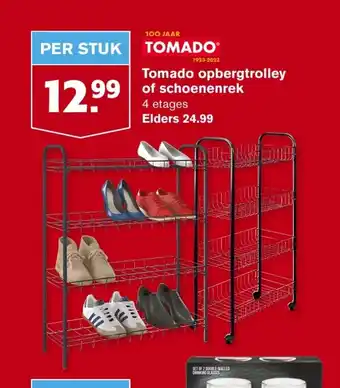 Hoogvliet Tomado opbergtrolley of schoenenrek aanbieding