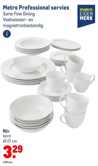 Makro Metro professional servies aanbieding