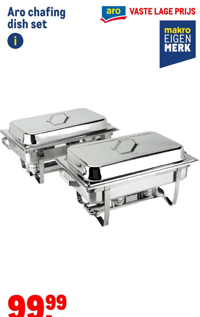 Aro chafing dish set aanbieding bij Makro