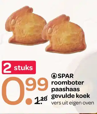 Spar Spar roomboter paashaas gevulde koek aanbieding