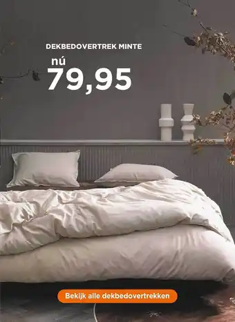 TotaalBED Dekbedovertrek Minte aanbieding