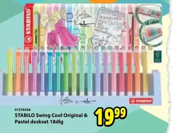 ToyChamp Stabilo Swing Cool Original & Pastel deskset 18dlg aanbieding