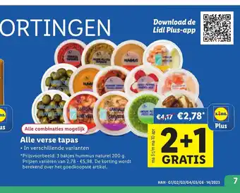 Lidl Alle verse tapas aanbieding