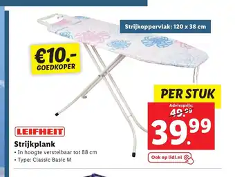 Lidl Leifheit Strijkplank aanbieding