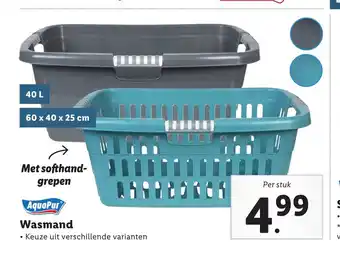 Lidl AquaPur Wasmand 60 x 40 x 25 cm aanbieding