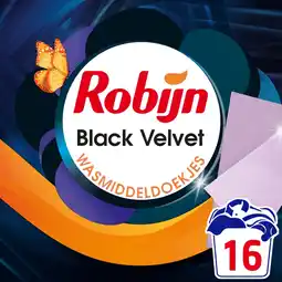 Jumbo Robijn classics wasmiddeldoekjes black velvet 16 wasstrips aanbieding