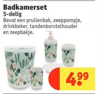 Kruidvat Badkamerset aanbieding