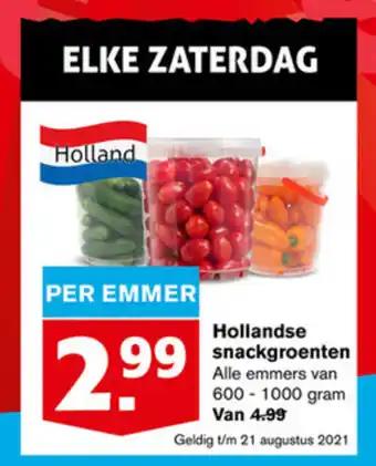 Hoogvliet Hollandse snackgroenten 1000g aanbieding