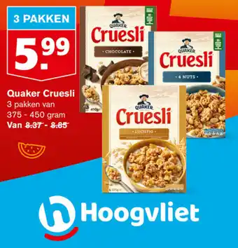 Hoogvliet Quaker cruesli aanbieding