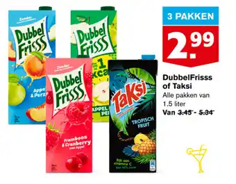 Hoogvliet Dubbelfriss of taksi 1.5 liter aanbieding