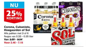 Hoogvliet Corona, cubanisto, hoegaarden of sol aanbieding