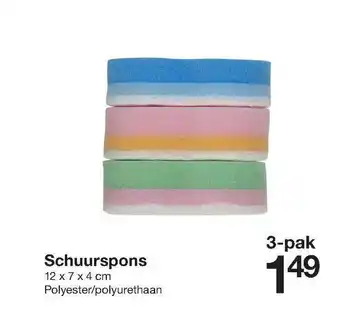 Zeeman Schuurspons 12 X 7 X 4 Cm aanbieding